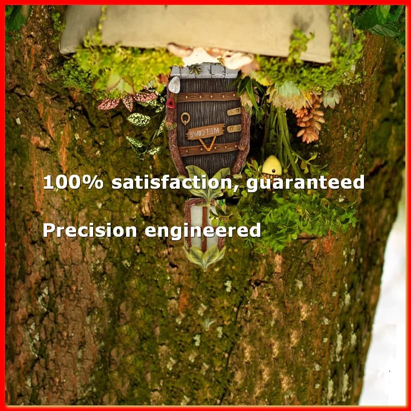Miniature Fairy Gnome Home Window and Door for Trees Decoration Garden Decorations Window&Light Can Glow in Dark-AD23