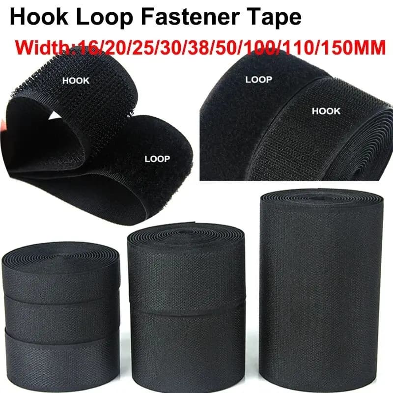Nastro in velcro da cucire da 1/5 metro, 20-50 mm, non adesivo, in nylon, strisce in tessuto, cinghie in velcro intrecciate, accessori fai da te