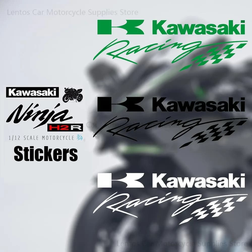 Adesivi Riflettenti Impermeabili per Casco da Moto Kawasaki, Decalcomanie per Modifiche da Corsa