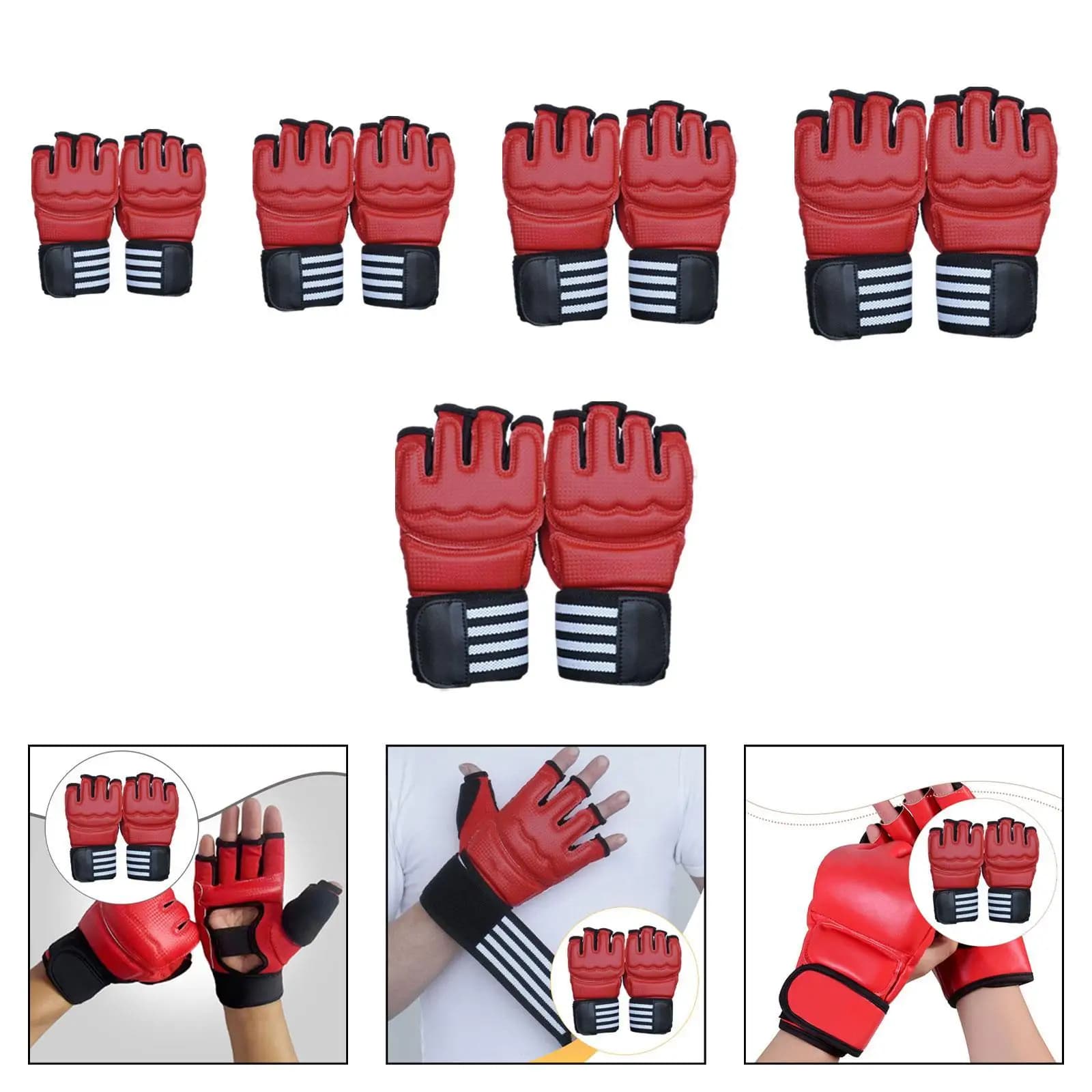 Boxing Training Gloves Lightweight and breathable boxing gloves with open palm for gym workout with adult boxing bag