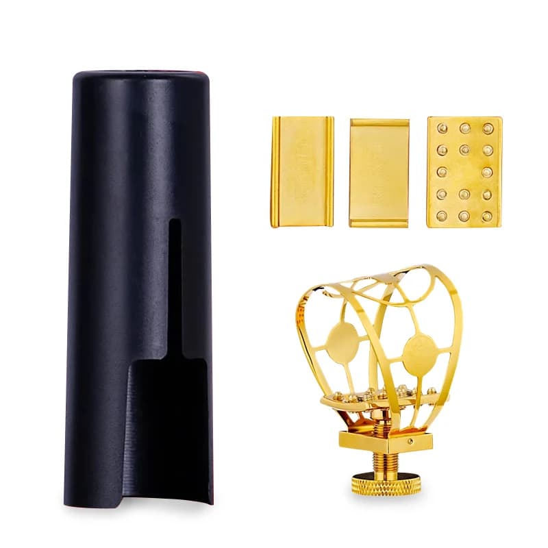 KUNO Metal Ligature Cap Saxophone SAX Clarinet Hard Rubber Mouthpiece Bb Soprano Eb Alto Tenor Baritone