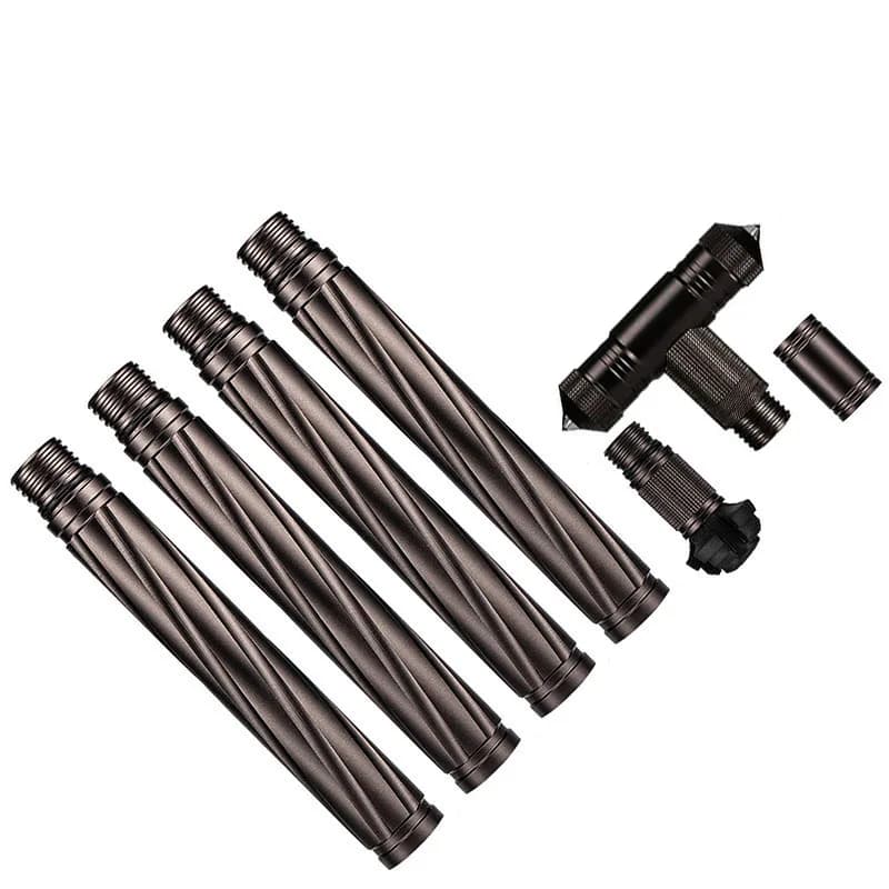 Foldable tactical trekking pole for self-defense trekking pole for outdoor excursions