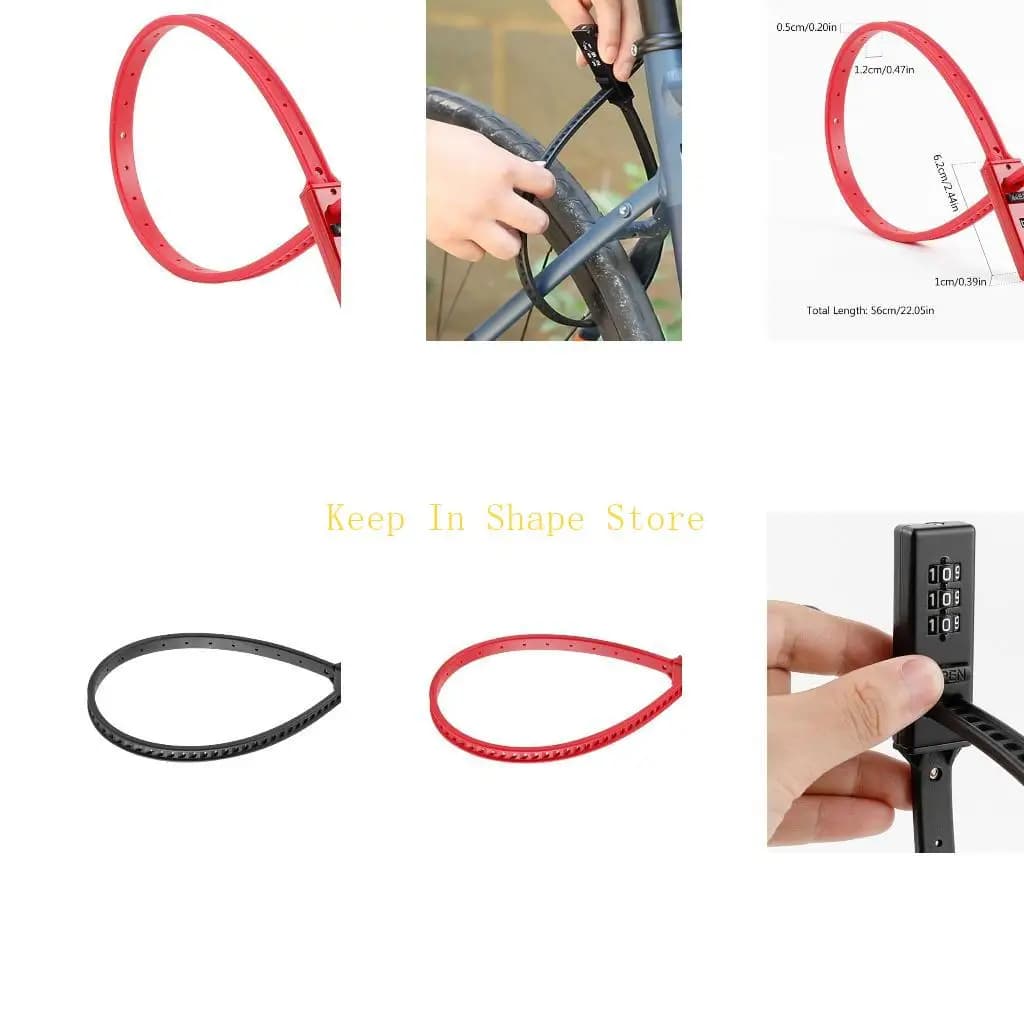 U1JC Bicycles Combination Lock, Lock for Road Bicycles Lock Zips Tie Lock Cable Lock