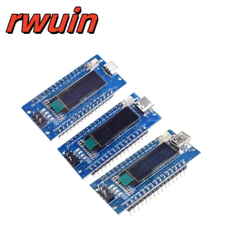Development card Nano V3.0 ATmega328P CH340C OLED screen integrated white 0,91 inch Resolution 128x32 for Arduino