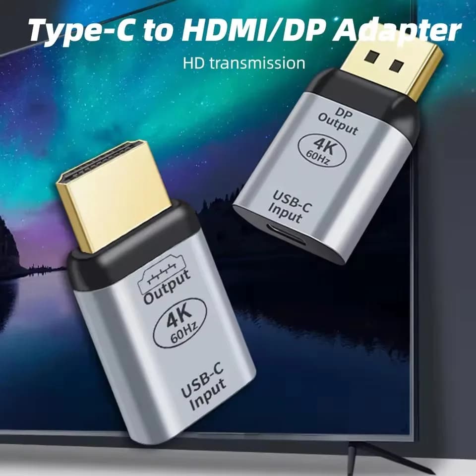 USB C to HDMI 4K Adapter,USB C to DP 4K Adapter,Type C-HDMI/DisPlayPort Converter For Tablet & Phone & Laptop