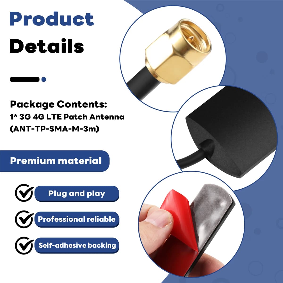 Antenna patch 3G 4G LTE 700-2700 MHz 5Dbi SMA connettore maschio cavo di prolunga router antenna universale WIFI antenna