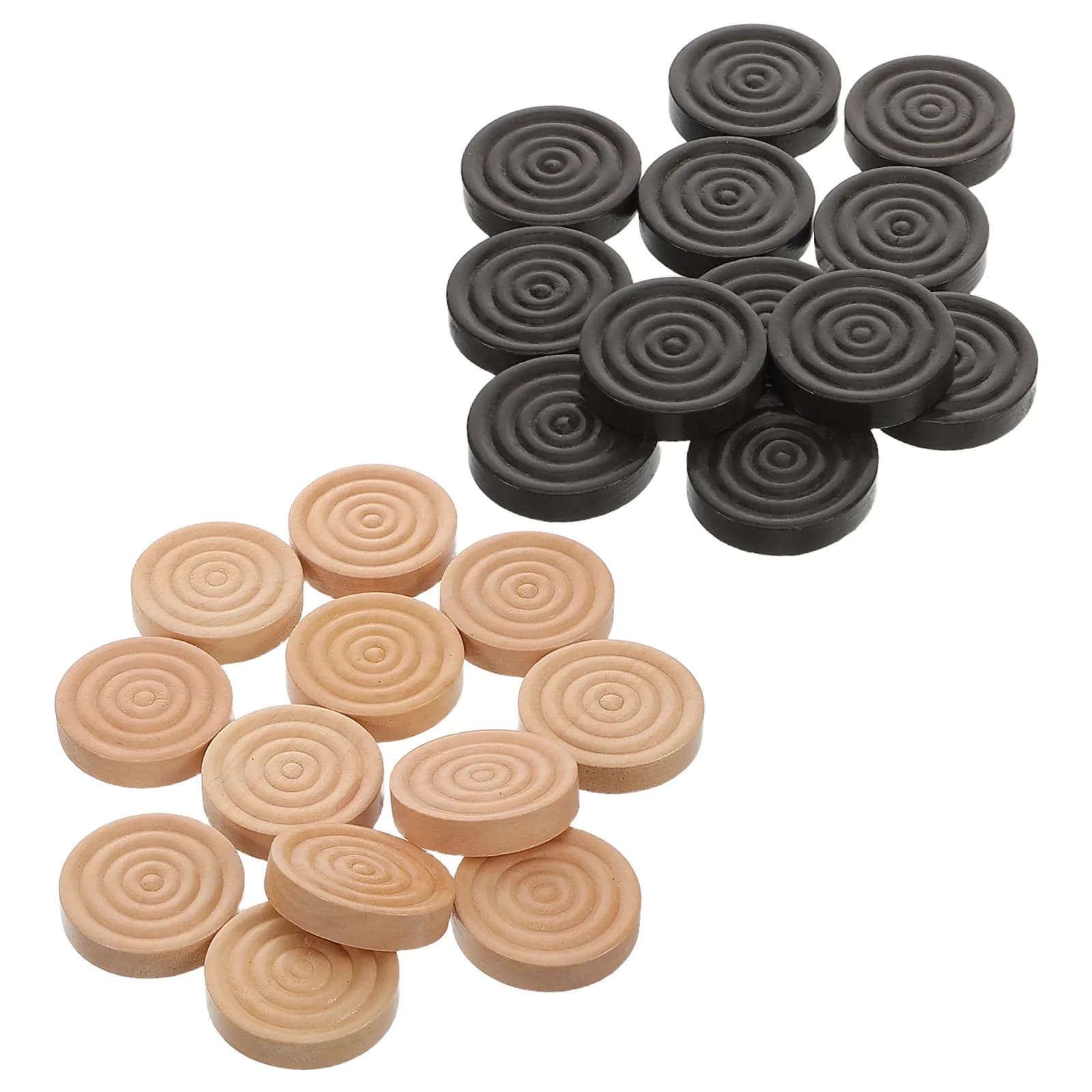 Set di 24 Pezzi Premium in Legno Massello per Scacchi, Dama e Backgammon, Finitura Liscia, Versatile Set da Gioco da Tavolo per Uso Occasionale