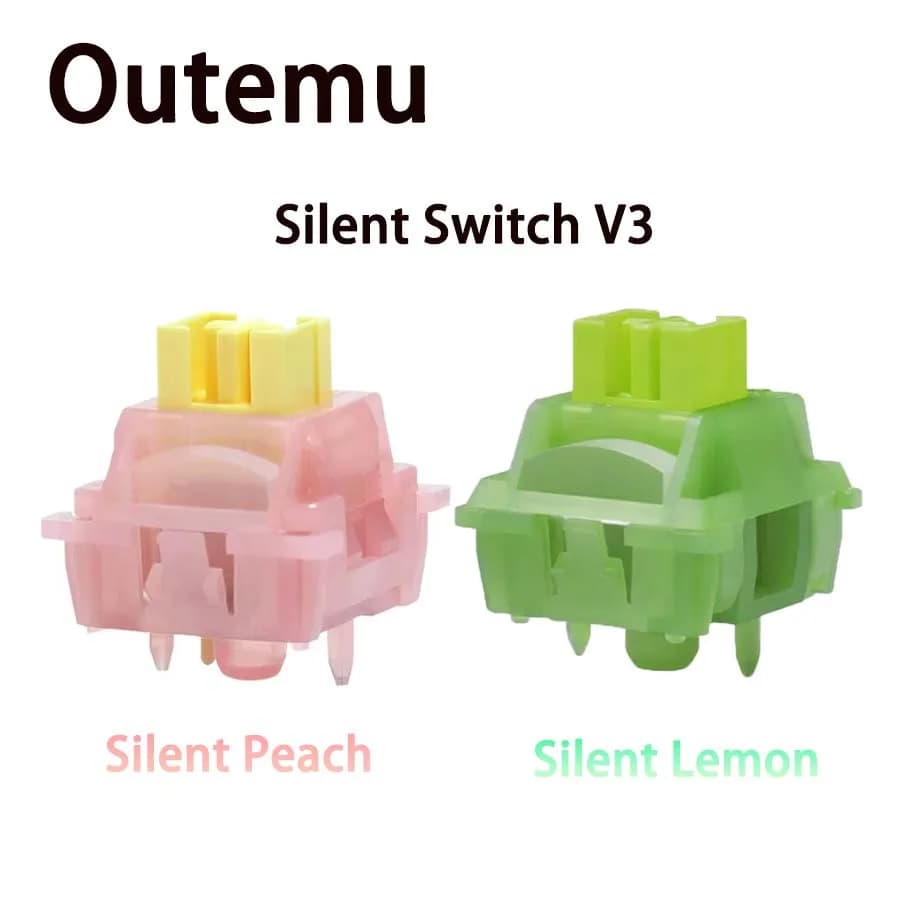 Outemu Silent Peach V3 Switch Lubrificato Silent Lemon V3 Switch Tastiera meccanica personalizzata Lineare tattile 5Pin Hot swap PA66 Switch