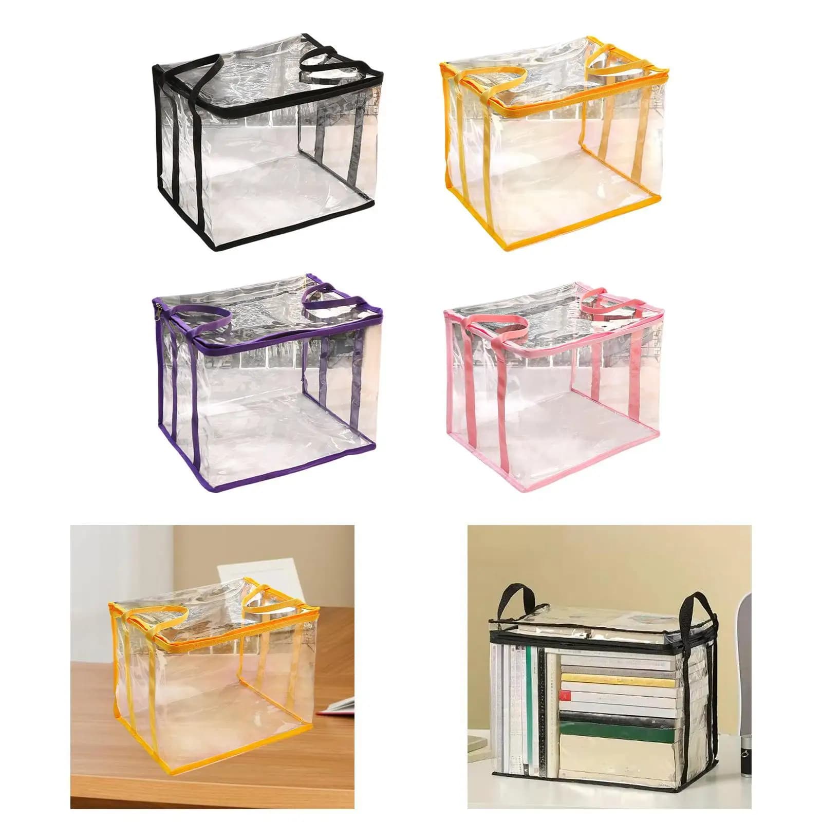 Book Storage Organizer Dustproof Convenient Study Supplies File Storage Box