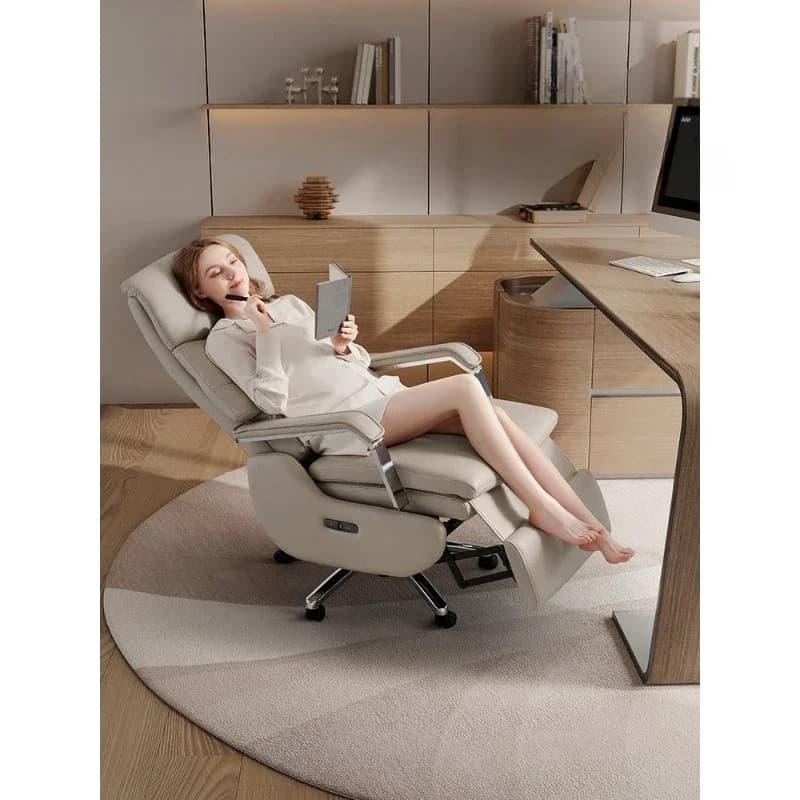 Poltrona Gaming Ergonomica da Ufficio e Casa in Pelle con Recliner Elettrico - Modello Sofa Boss