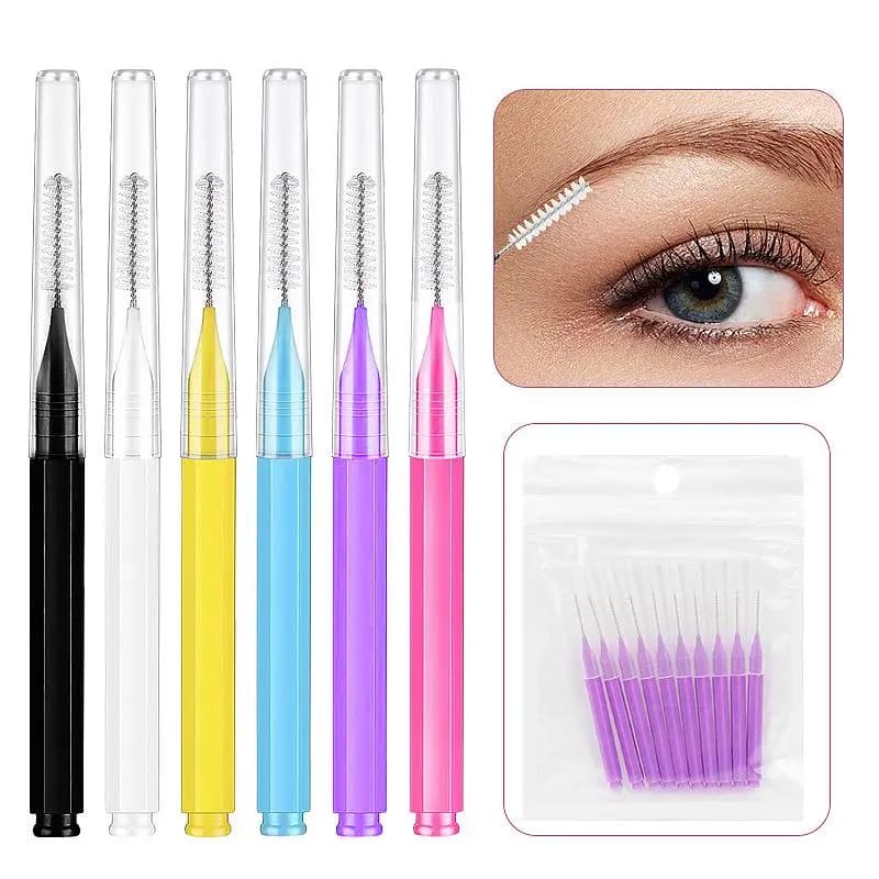 Set di 10 Spazzolini Interdentali Multiuso con Spazzole per Mascara per Igiene Orale, Spazi tra i Denti e Trucco di Bellezza
