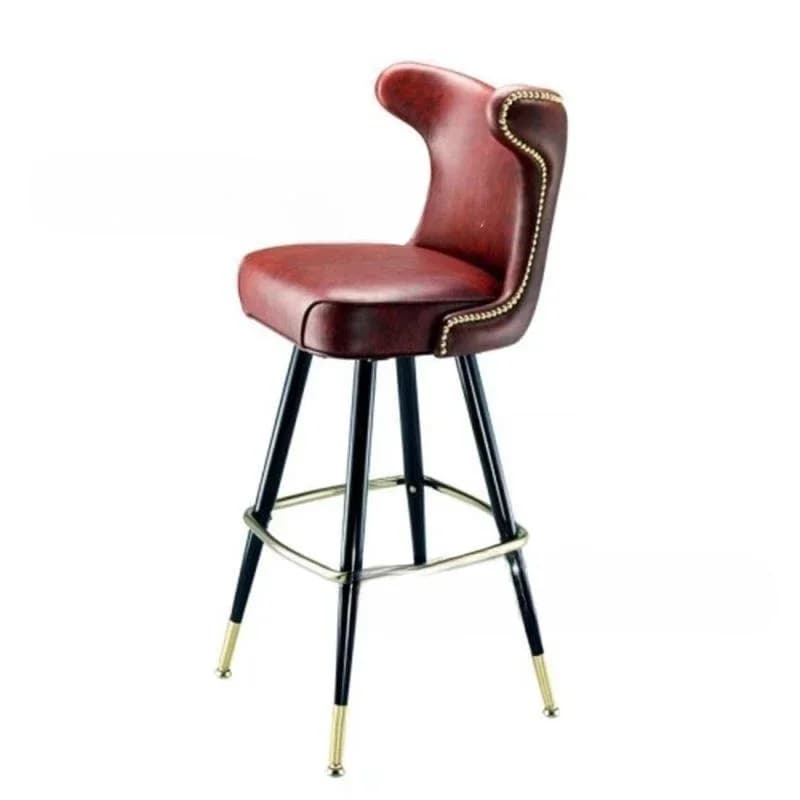 Simple and modern artistic bar chair in removable leather Furniture KTV Cafe fashionable reception chair Bar chair for leisure
