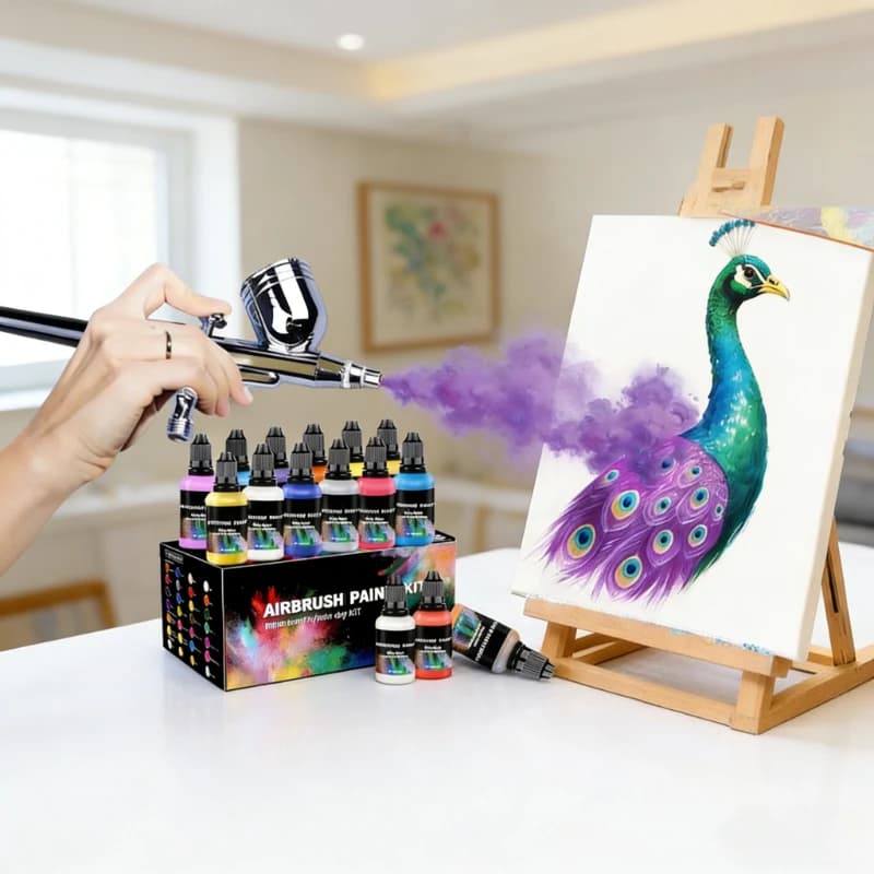 28/12 Colors 30ML Airbrush Paint Set - Water-Based Acrylic Paint for Model Canvas DIY Art Craft
