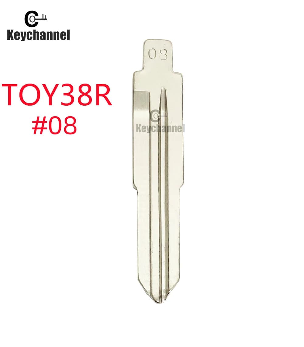 10 pz TOY38R metallo auto Flip Key Blade 08 # KD Remote Blade VVDI Blank Key Head per Geely Kia per KD KEYDIY VVDI XHORSE Remote