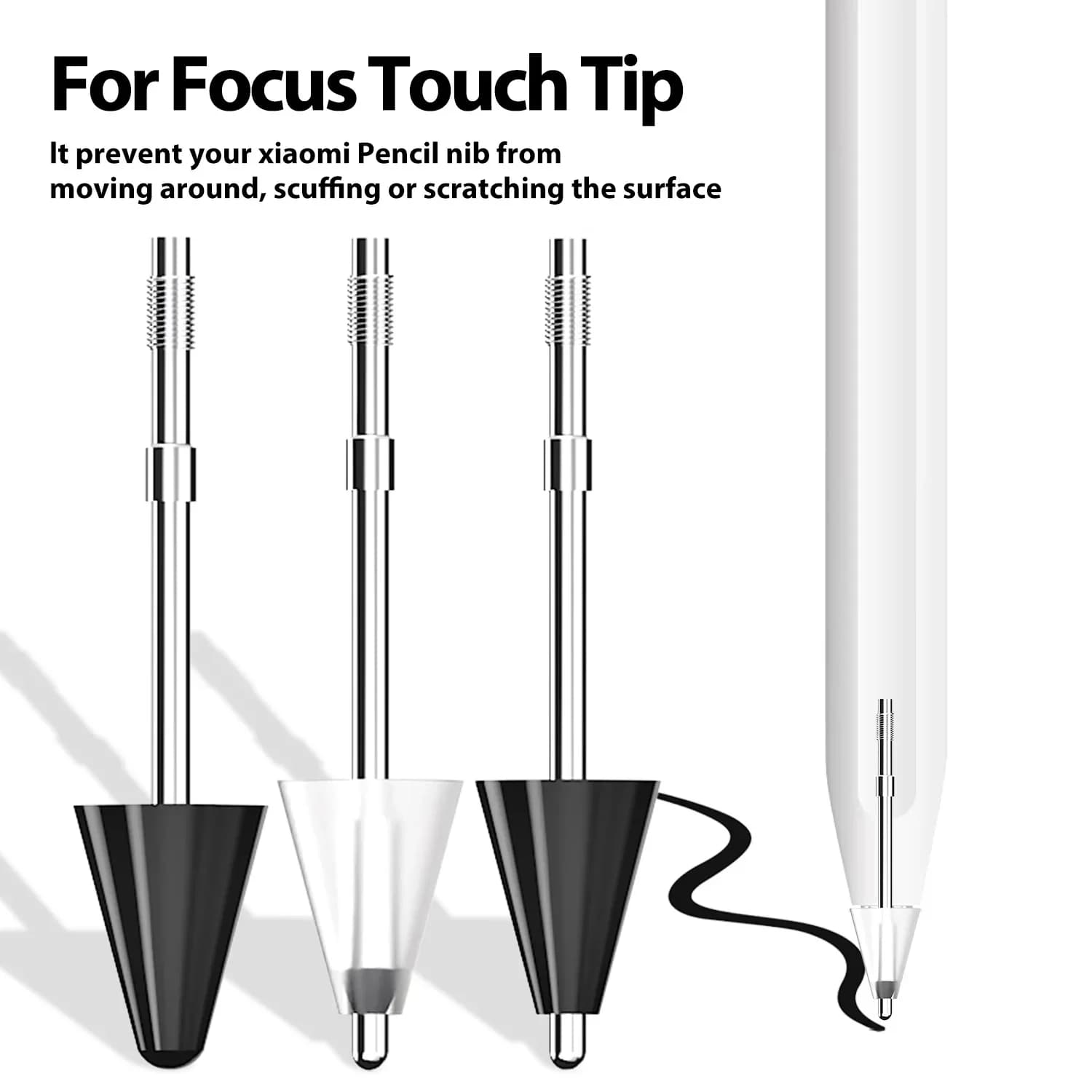 Per Xiaomi Focus Punte per matita di ricambio Pennino per penna stilo Pennino adatto per stilo Pennini di ricambio resistenti all'usura per tablet Xiaomi Pad