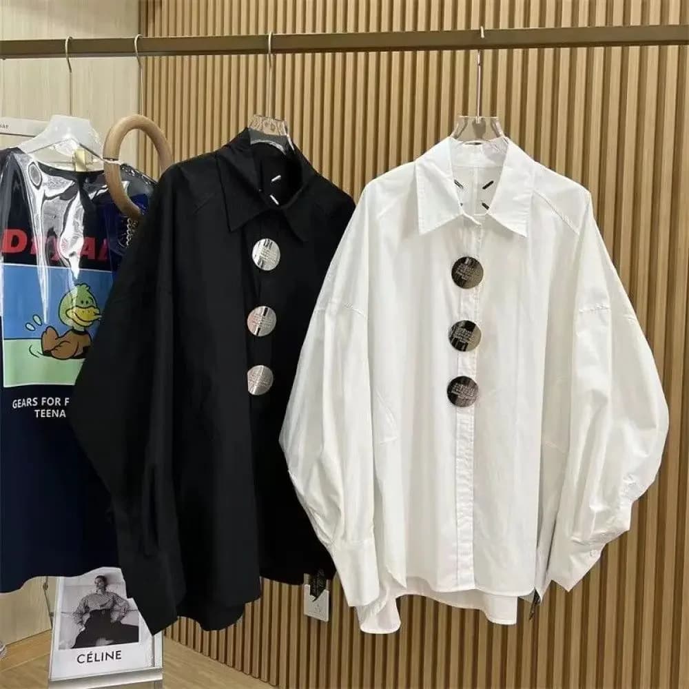 150kg Plus Size L-4XL Women's Solid Polo Shirt Embroidery Button Piston Sleeve 2024 New Spring/Autumn Lady Top