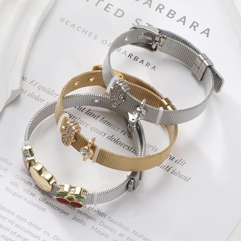 New Stainless Steel Fashion Bangles Watch Strap Adjustable Bracelet Fashion Men Women Jewelry Trend Accessories Gift