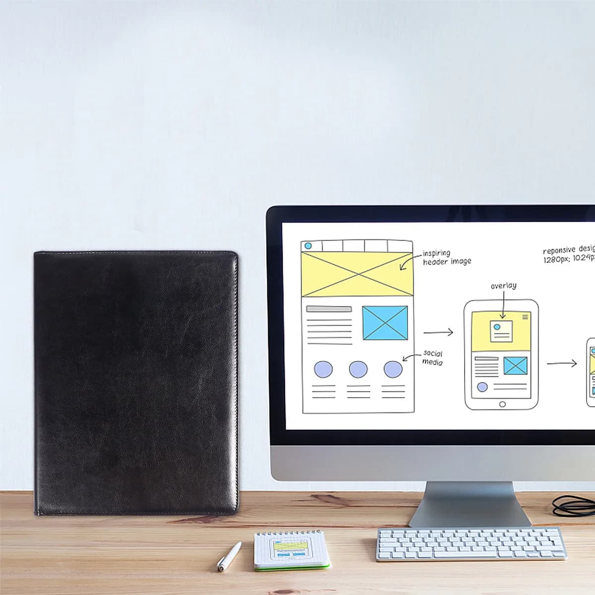 1 cartella portadocumenti premium formato A4, custodia per documenti resistente all'acqua, organizer da ufficio multitasche per presentazioni di lavoro