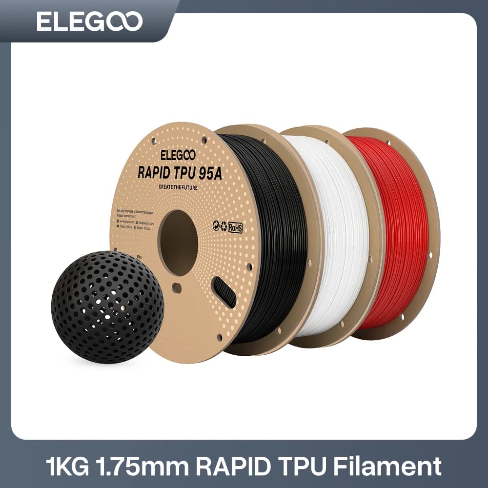 ELEGOO 10KG RAPID TPU ASA PLA Filaments 10 Rolls 3D Filament 1KG/rotole 1,75mm For 3D Printing From EU USA