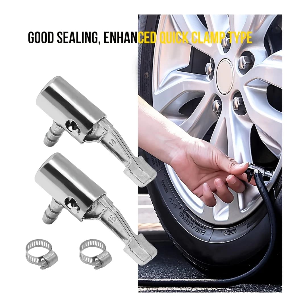 Mandrino d'aria per pneumatici per auto 1/4 "bloccaggio mandrino d'aria in metallo compressore d'aria gonfiatore per mandrino per pneumatici con strumento di gonfiaggio pneumatici con giunto ad anello a gancio