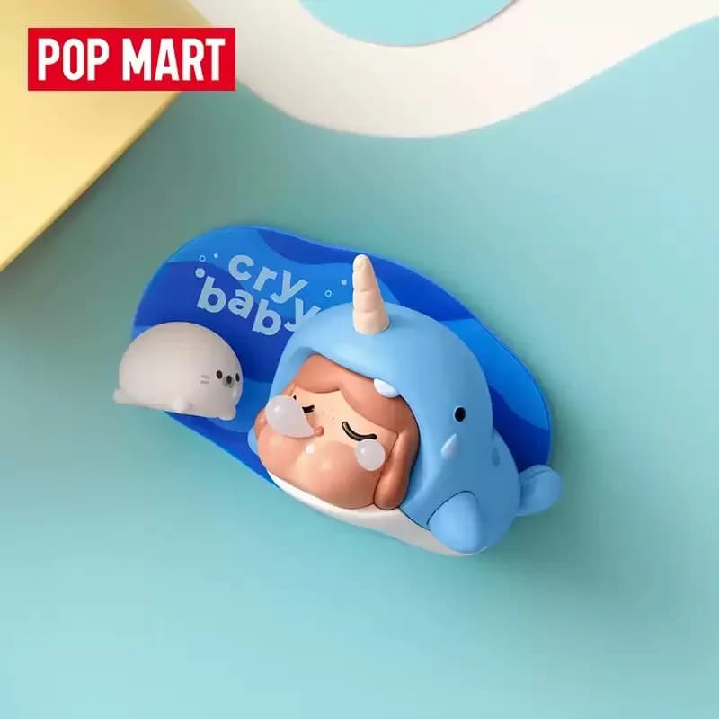 POPMART CRYBABY Cry Me an Ocean Series Fridge Magnet Blind Box Guess Bag Mystery Box Toys Doll Cute Anime Figure Desktop