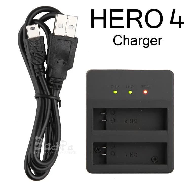 AHDBT-401 Fits for Hero 4 Dual Battery Charger USB Charger