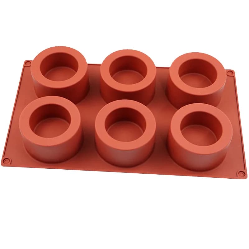 Stampo in Silicone per 6 Cupcake Concavi e Convessi, Stampo per Dolci, Candele Aromaterapiche, Gelati e Sandwich M592