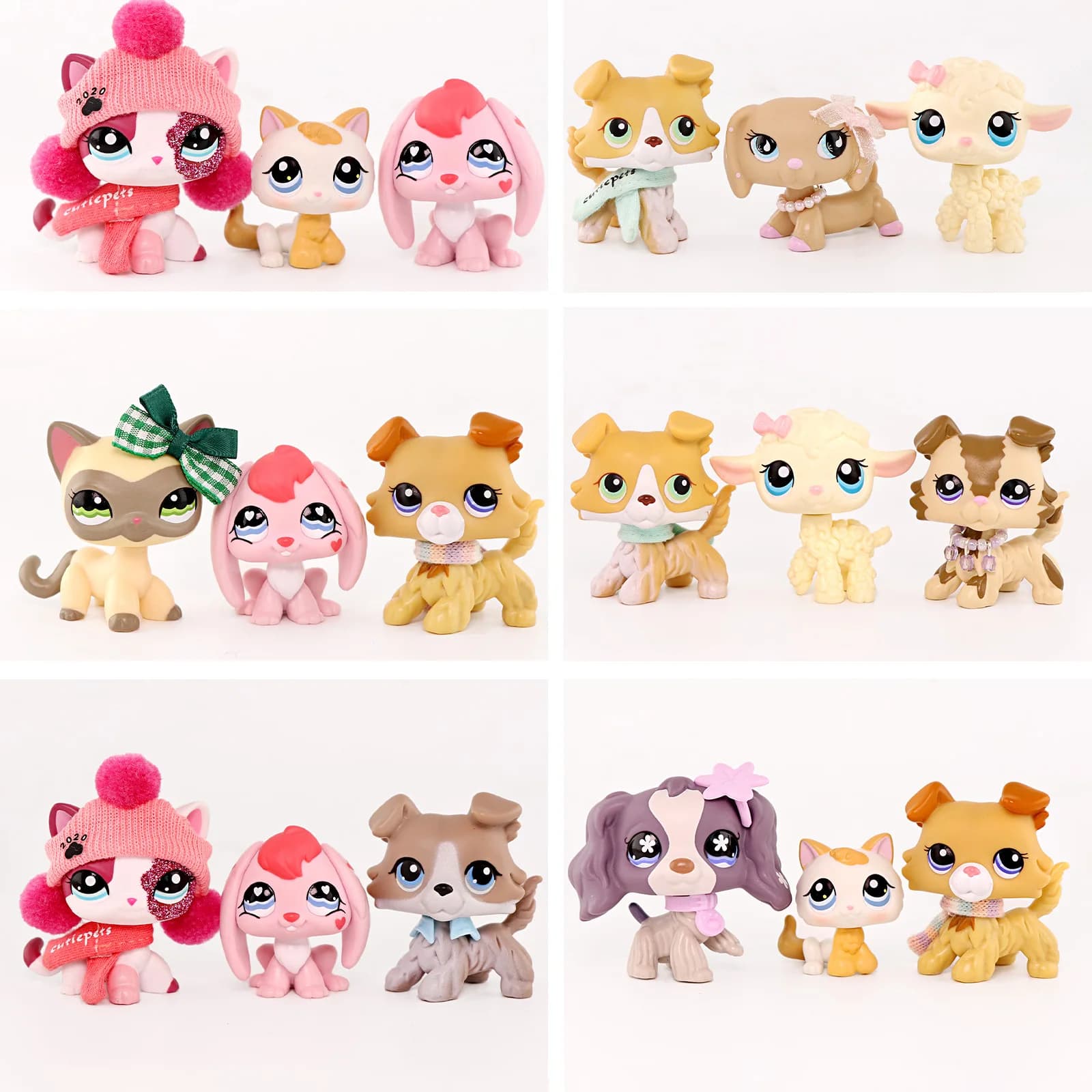 LPS Minilpsshop Rare Pet Shop Bobble Head Toy Lot - Giocattoli da collezione con cani e gatti, con accessori - Il miglior regalo per bambini