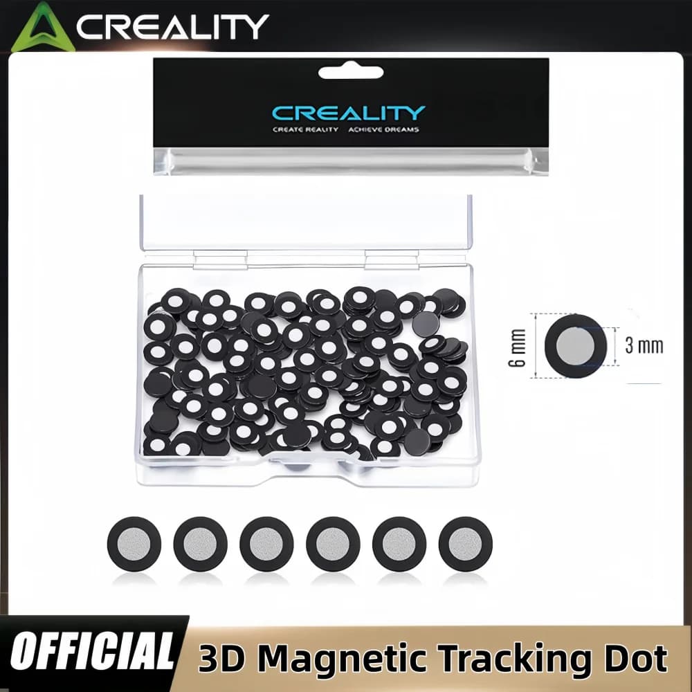 Punti di Tracciamento Magnetici 3D Creality, Marcatori di Posizionamento a Riflessione Diffusa, Punti di Riferimento per Scansione (Diametro Interno 3.0mm/Diametro Esterno 6mm)