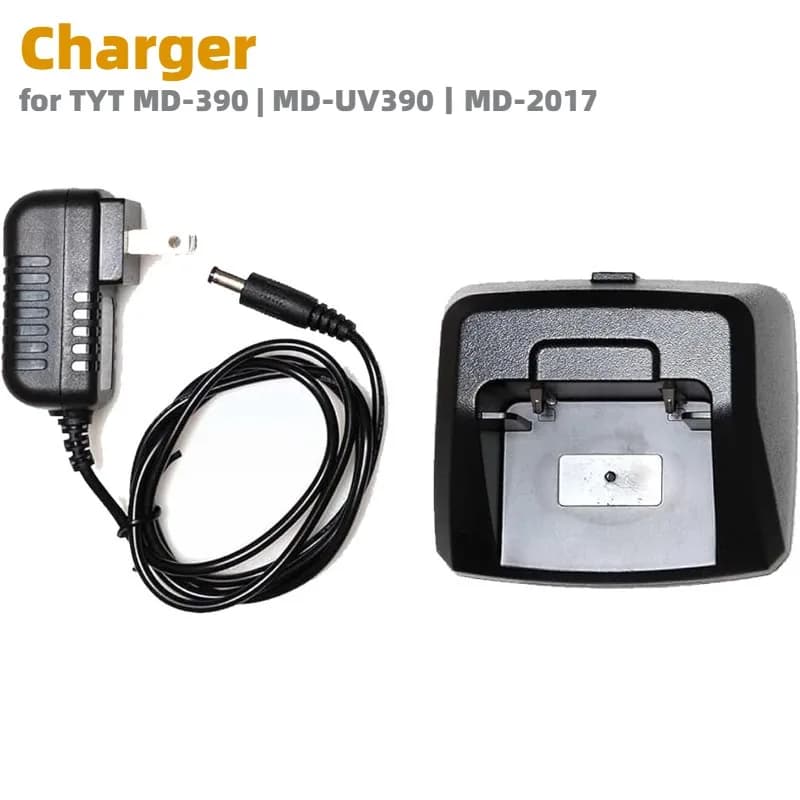 Li-ion Battery Desk Charger US/EU Plug AC Wall Adapter for TYT Walkie Talkie MD-390 MD-UV390 MD-2017 Two Way Radio