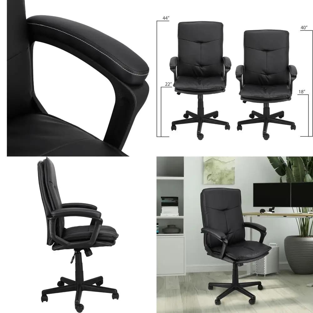 Sedia Girevole Ergonomica Regolabile in Altezza: Seduta Multifunzione Premium Nera per Ufficio e Gaming