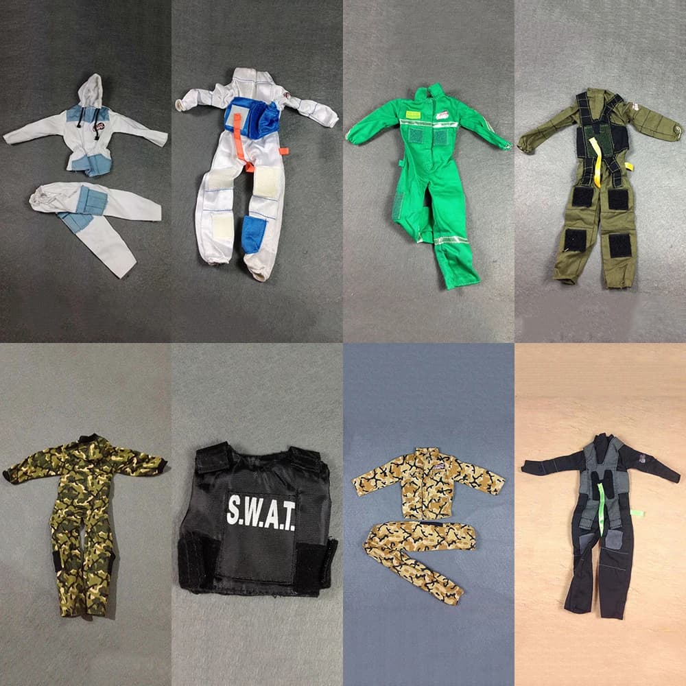 1/6 Scale Tactical Camouflage Militar Soldier Special Forces Coat+Pant Set Profession Cargo Jumpsuit for 12" Figure Body