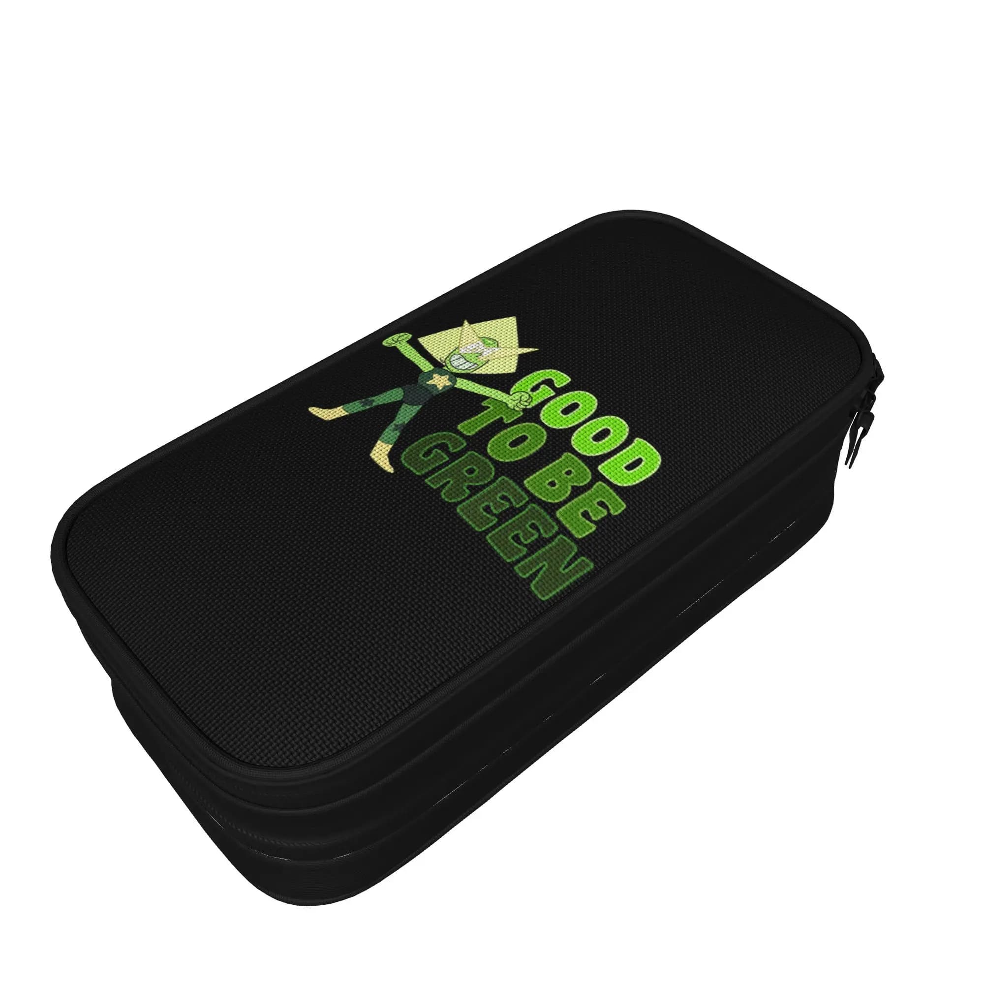 Peridot Good to Be Green Pencil Cases Classic Stevens Cartoon Universes Pen Box Bags Student Large Students Zipper Pencilcases