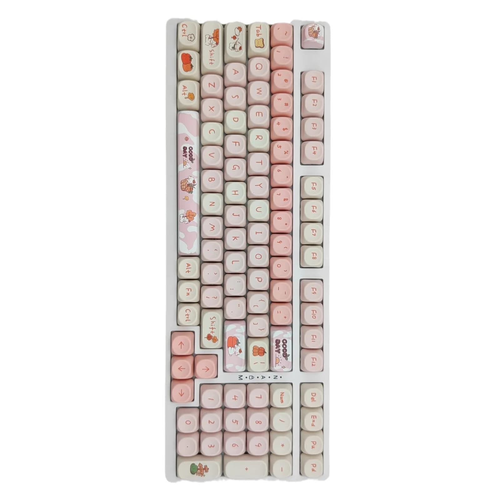 Keycaps MOA con sublimazione a caldo, set completo di 116 tasti piccoli a tema cucciolo per tastiera meccanica, 98 tasti carini, 104 tasti personalizzati, 108 tasti.