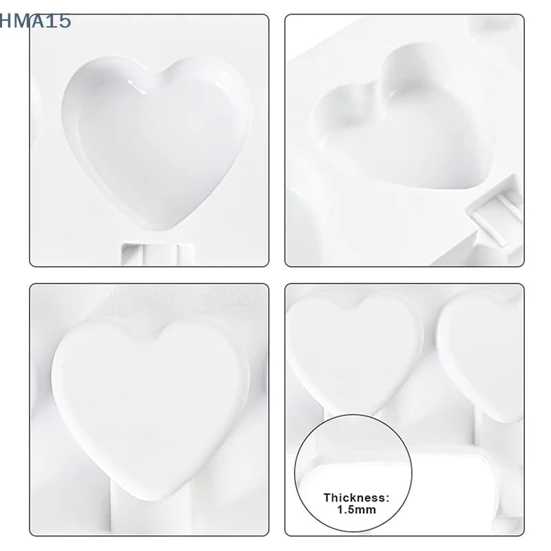 Stampo per ghiaccioli in silicone alimentare a forma di cuore, frutta e cioccolato, per fai da te, accessori da cucina (1/2/3 pezzi)