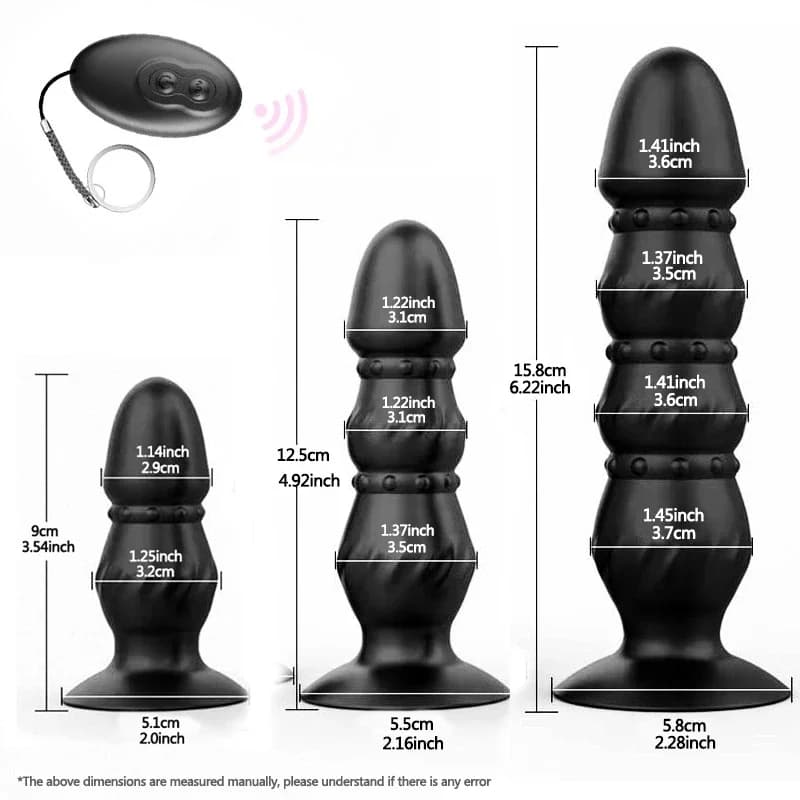 Moonuo gel di silice plug anale lungo e corto anello di trazione vibratore carica USB wireless impermeabile nero masturbatore maschile giocattoli del sesso
