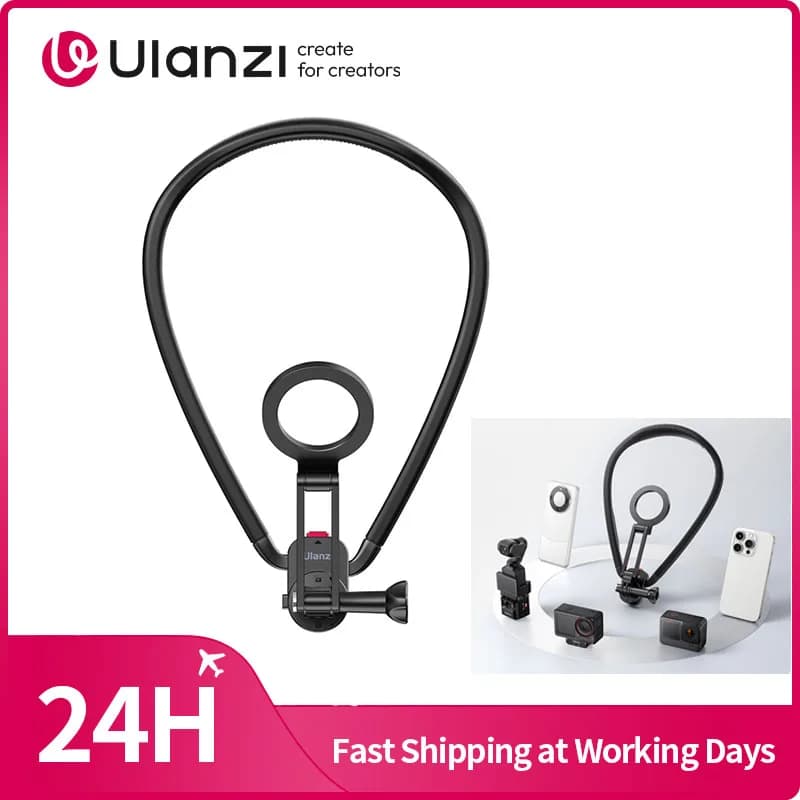 Ulanzi MG14 Supporto magnetico per collo per Gopro per Insta 360 per DJI Omso Action Camera Smartphone Supporto per collo per iPhone 17 16 15 14