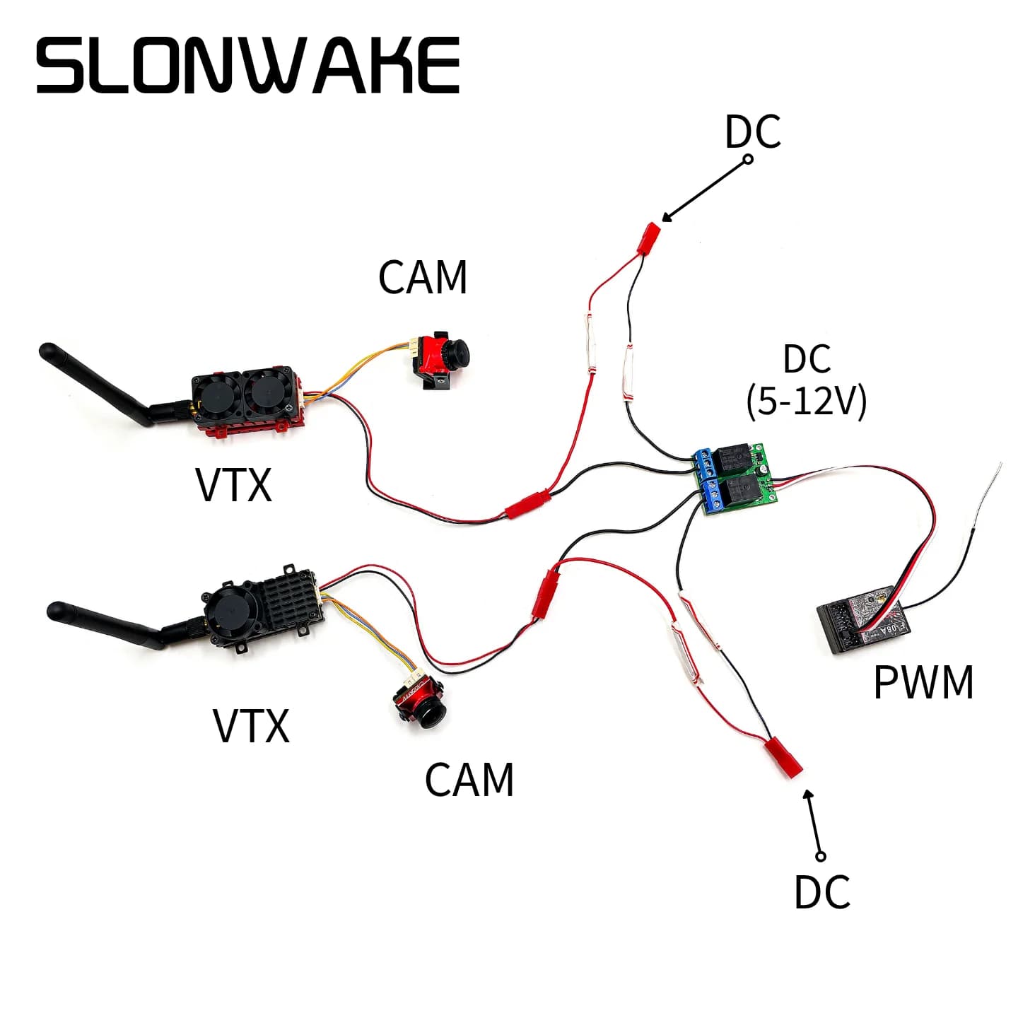 SLONWAKE S2014 Adjustable PWM Delay Relay Module Dual Channel 0-99.9s Timer 3/2-Level Control NO/NC Contact for Arduino DIY