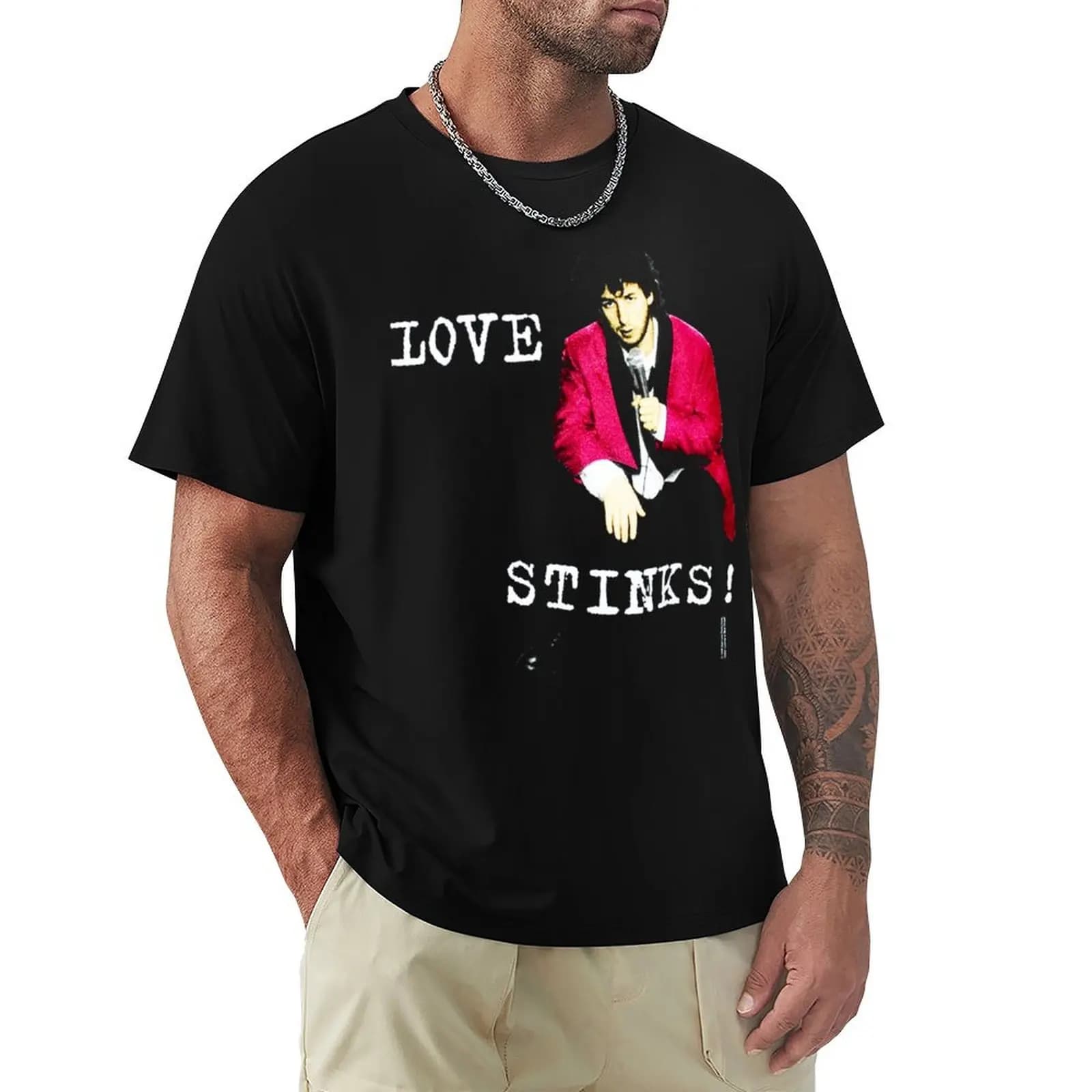 1998 the wedding singer Vintage LOVE STINKS! Classic 90&x27;s Pop Culture Adam Sandler Gift T-Shirt Vintage Print Crew Neck Tee