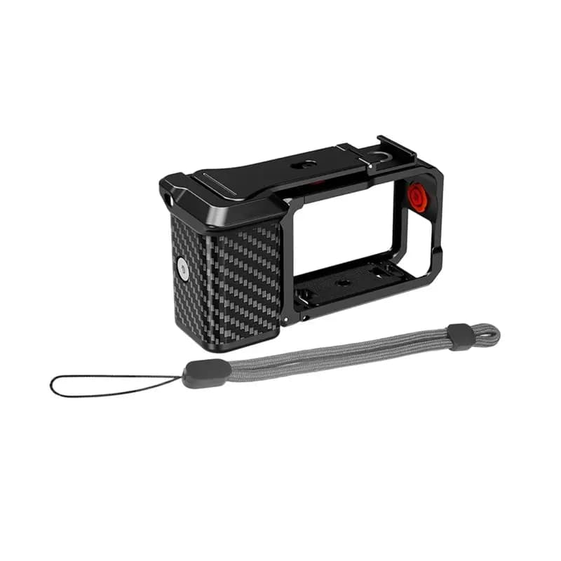 AS95-Gabbia magnetica in metallo per fotocamera DJI Action 6, telaio protettivo a sgancio rapido, supporto cold shoe con commutazione orizzontale e verticale