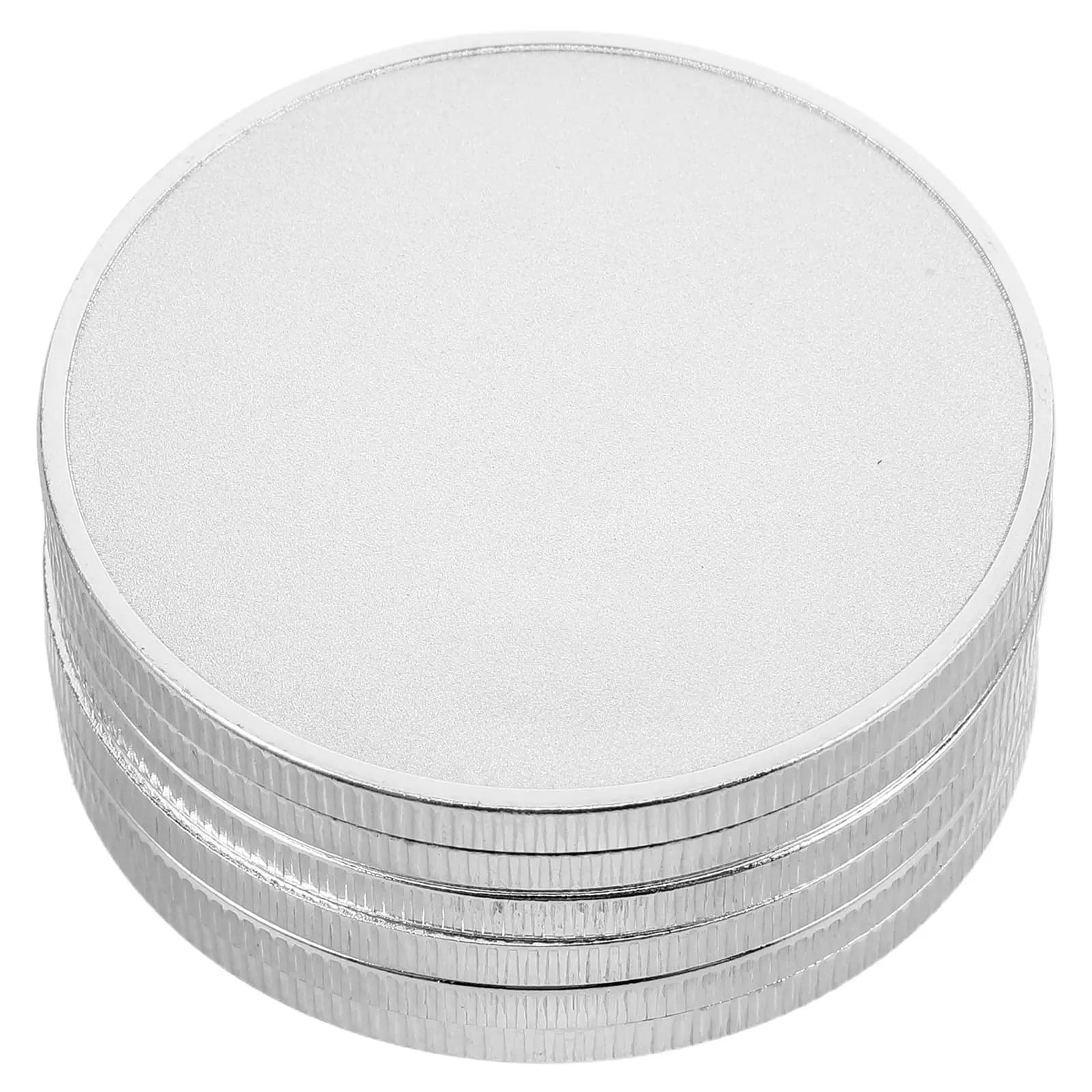 6 Pezzi di Placche Metalliche Rotonde da 40 mm con Bordo Filettato, in Lega, Artigianali, Vuote, per Incisione Laser, Fai da Te, Artigianato Commemorativo e Gioielli