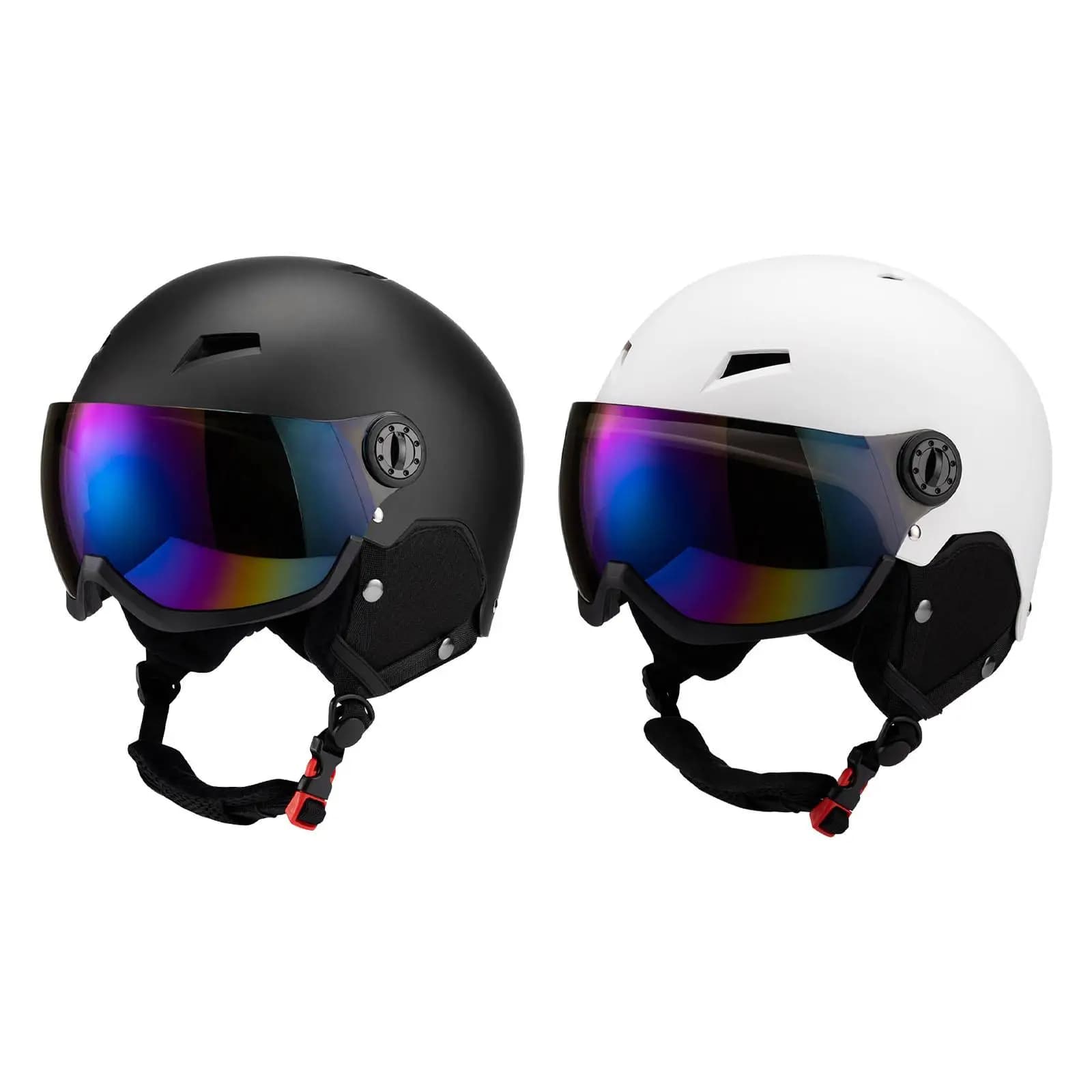 Casco per sport sulla neve con occhiali protettivi, comodo e traspirante, per uomo e donna, per skateboard e sport invernali all'aperto