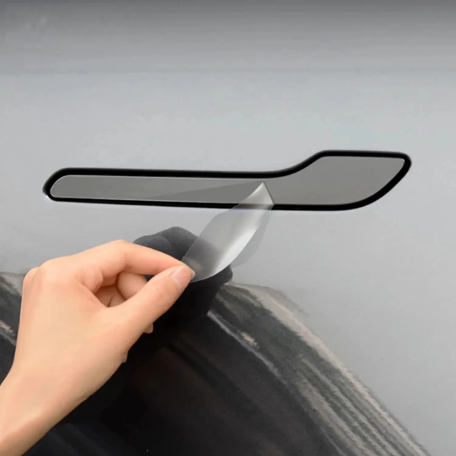 1 Set Suitable for Tesla Updated Model 3Y Door Handle Protective Film, Scratch Resistant TPU Transparent Protective Film