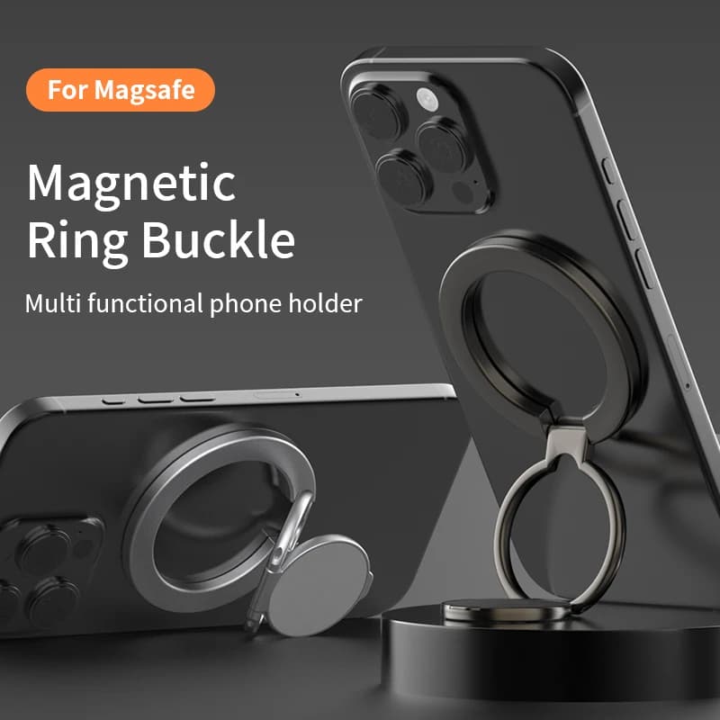 QGHAPPY Magnetic third generation phone support Magnetic ring support for finger for Magsafe ring support for iPhone 17 16,15, 14, 13, 12