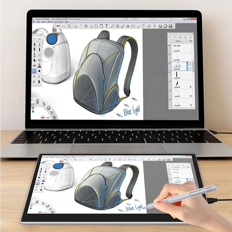 Tavoletta Grafica Digitale Interattiva con Display LCD e Penna Touch, Monitor con Stilo