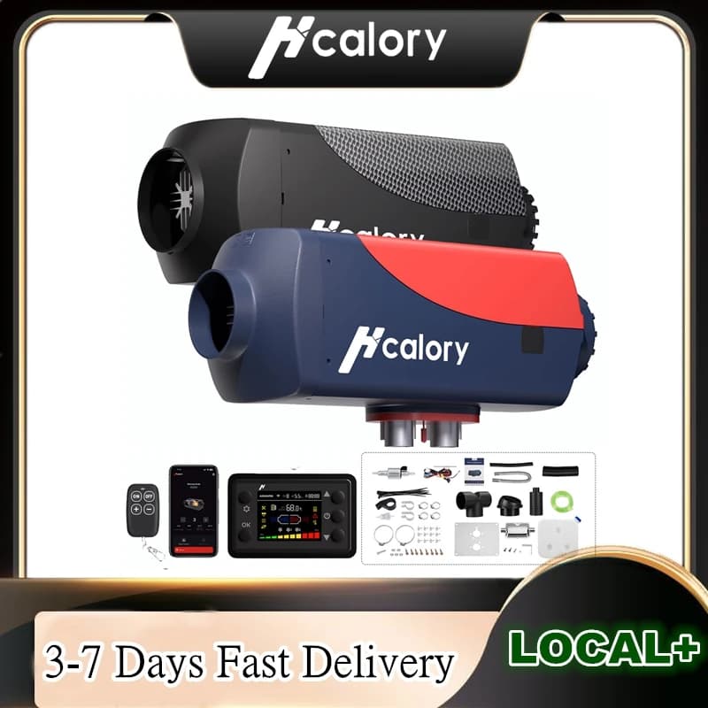 Hcalory 8KW Riscaldatore Diesel 12V 24V Riscaldatore d'aria Diesel con telecomando Bluetooth e Smart APP 10L Serbatoio carburante Riscaldatore di parcheggio per auto