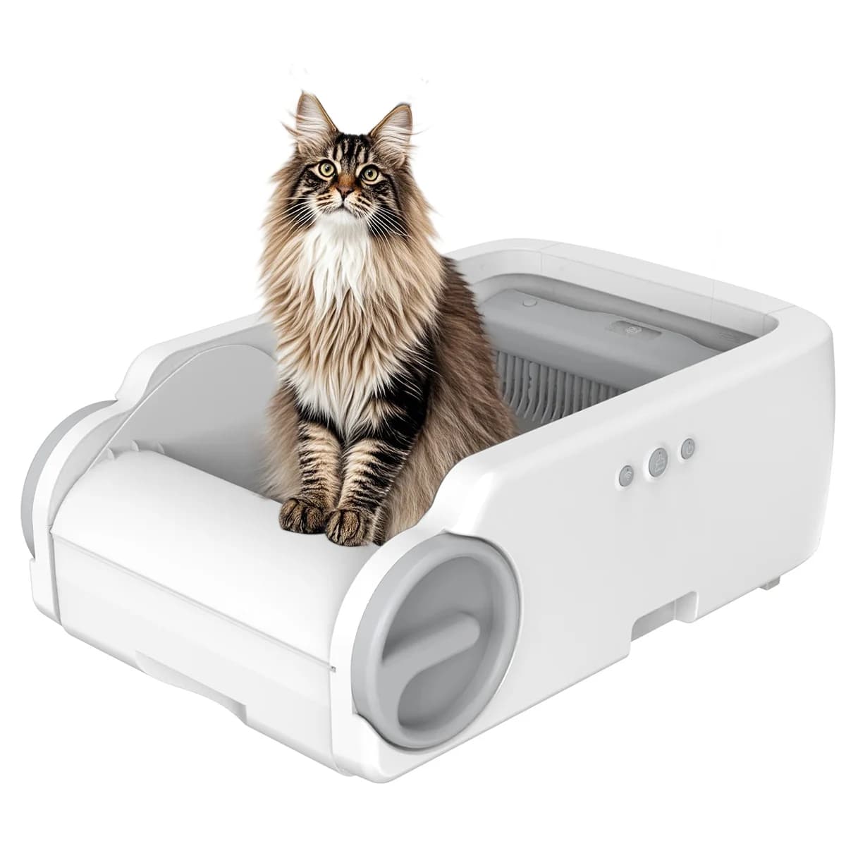 Lettiera per gatti autopulente automatica intelligente con controllo tramite app WiFi, tavolo con sabbia per gatti antispruzzo e senza odori, grande toilette per animali domestici