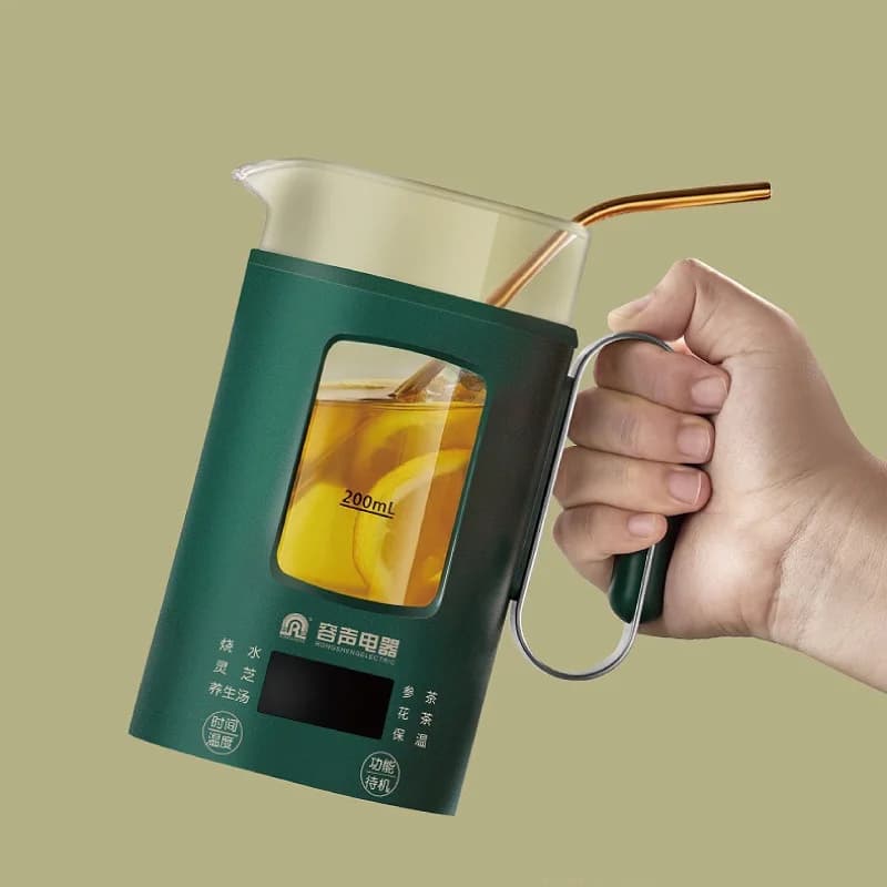 Bollitore elettrico da 600 ml Pentola per la salute Tazza per la salute portatile Macchina per la produzione di tè in vetro per ufficio Regolazione multi-marcia Tenere in caldo Teiera 220V