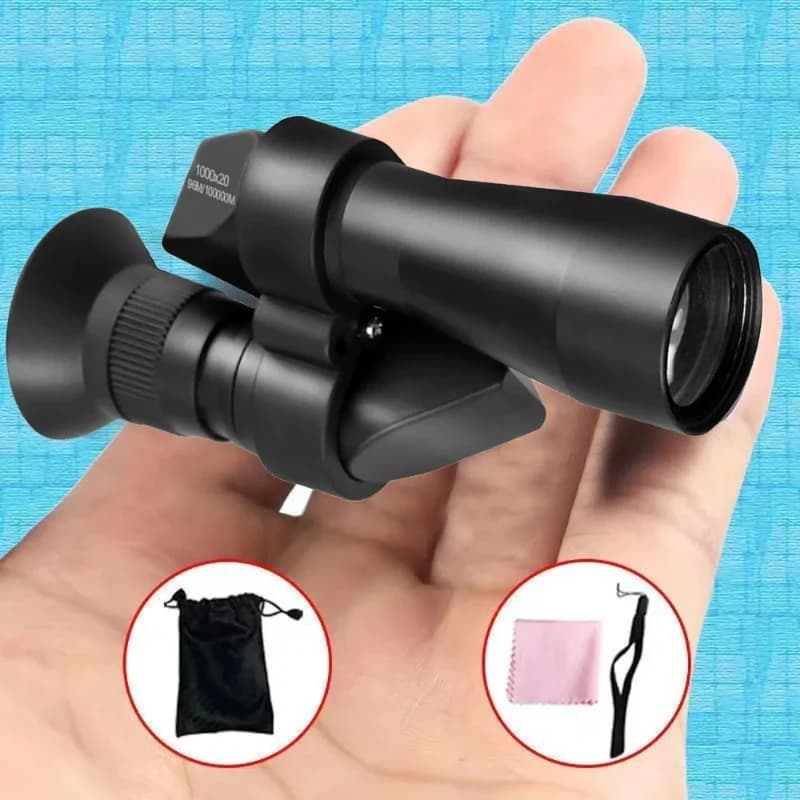 Mini telescopio monoculare tascabile portatile 1000x20 Zoom ad alto ingrandimento Telescopio da pesca all'aperto per caccia in campeggio