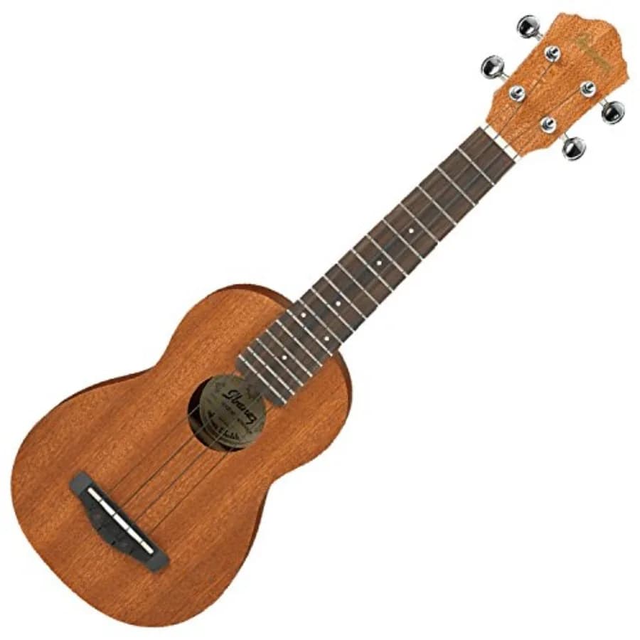 UKS10 Ukulele for beginners, mahogany body, natural finish, lightweight and easy-to-play design